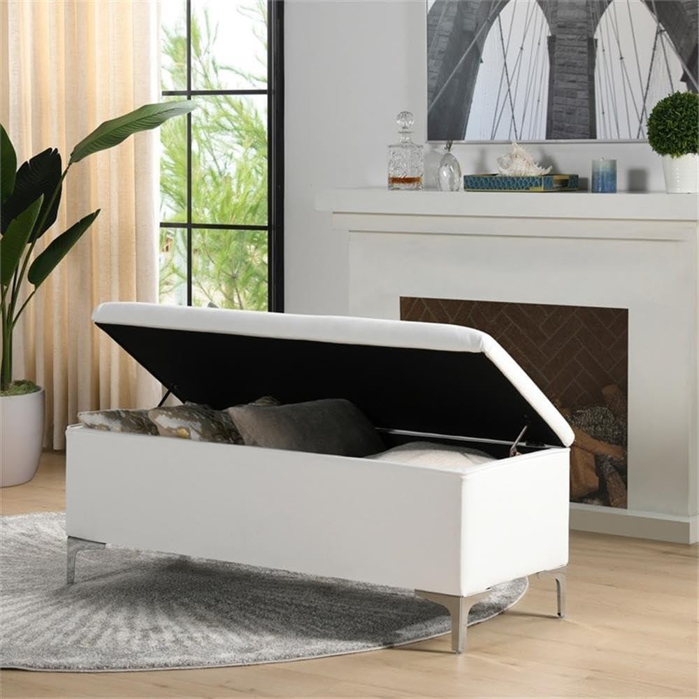 Madelyn Storage Bench Bright White