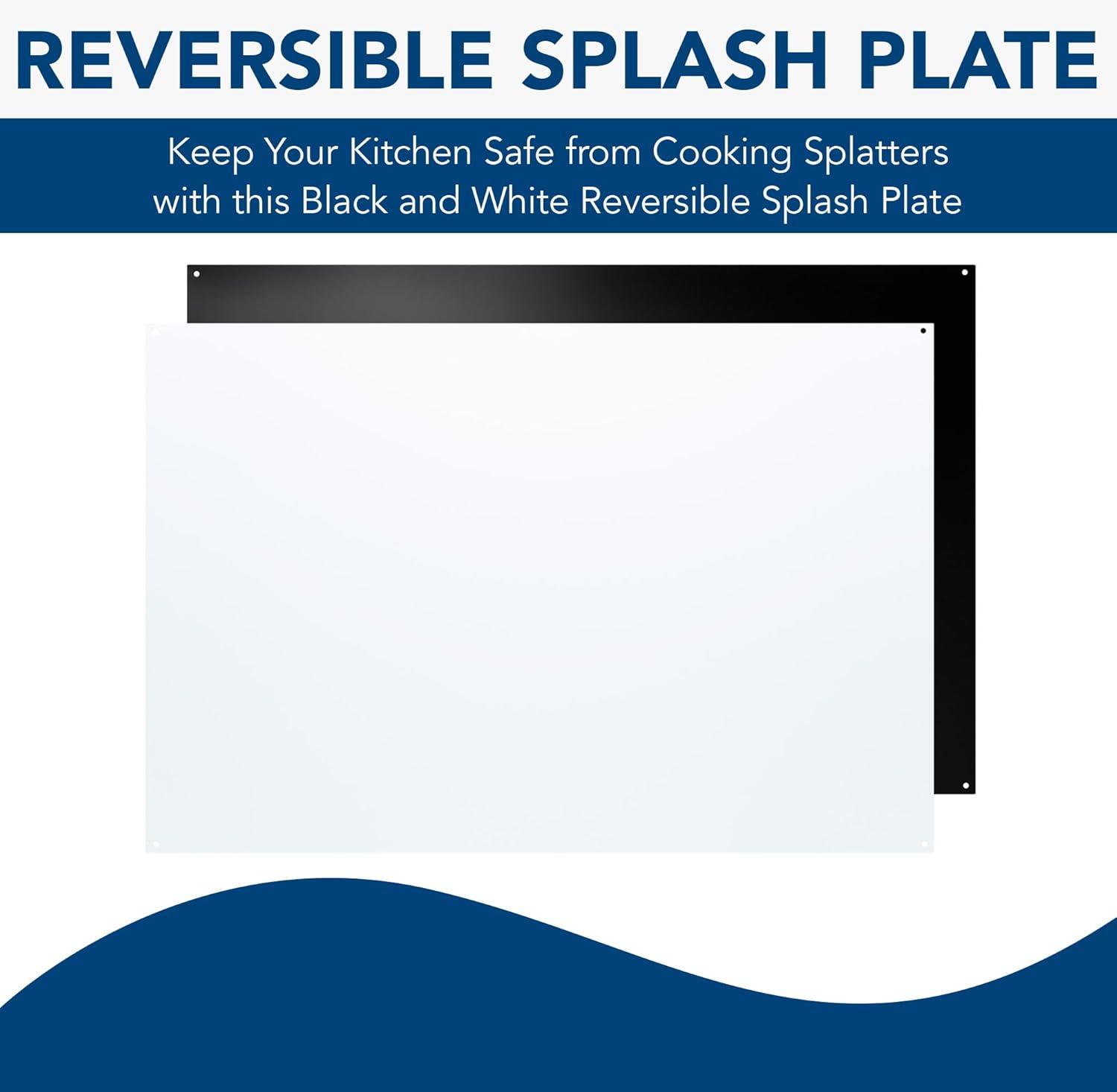 Reversible 30" x 24" Black and White Backsplash