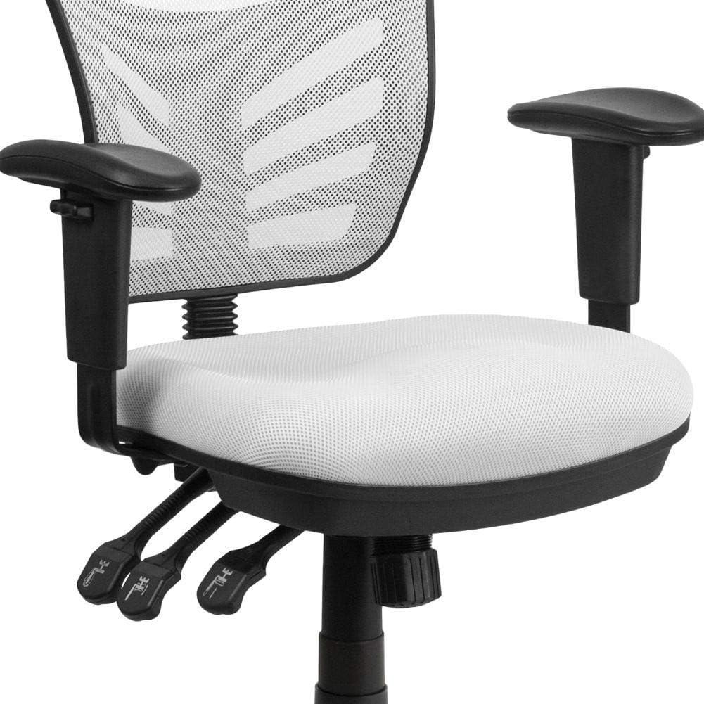 Flash Furniture Mid-Back Mesh Multifunction Executive Swivel Ergonomic Office Chair with Adjustable Arms