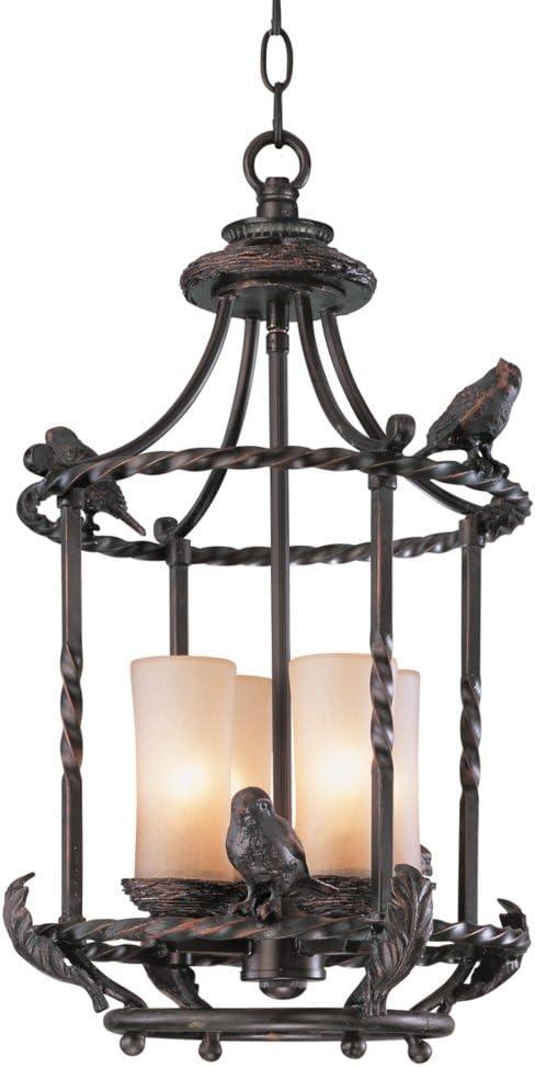 Franklin Iron Works Wrought Bronze Pendant Chandelier 13" Wide Rustic Scavo Glass 4-Light Fixture Dining Room House Foyer Kitchen