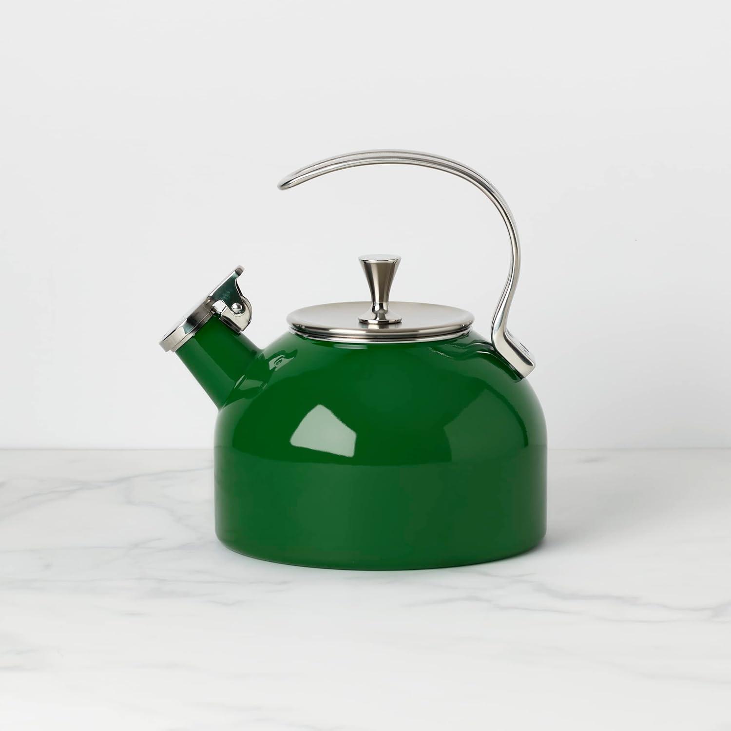 Kate Spade New York Make It Pop 2.5 Quarts Enamelware Stovetop Tea Kettle