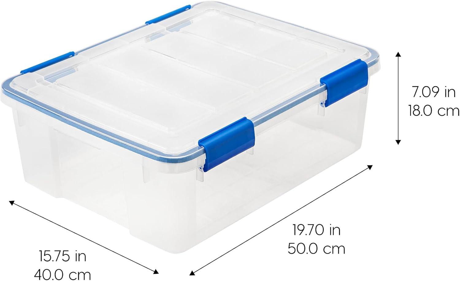 IRIS USA WEATHERPRO Plastic Storage Box with Durable Lid and Seal and Secure Latching Buckles