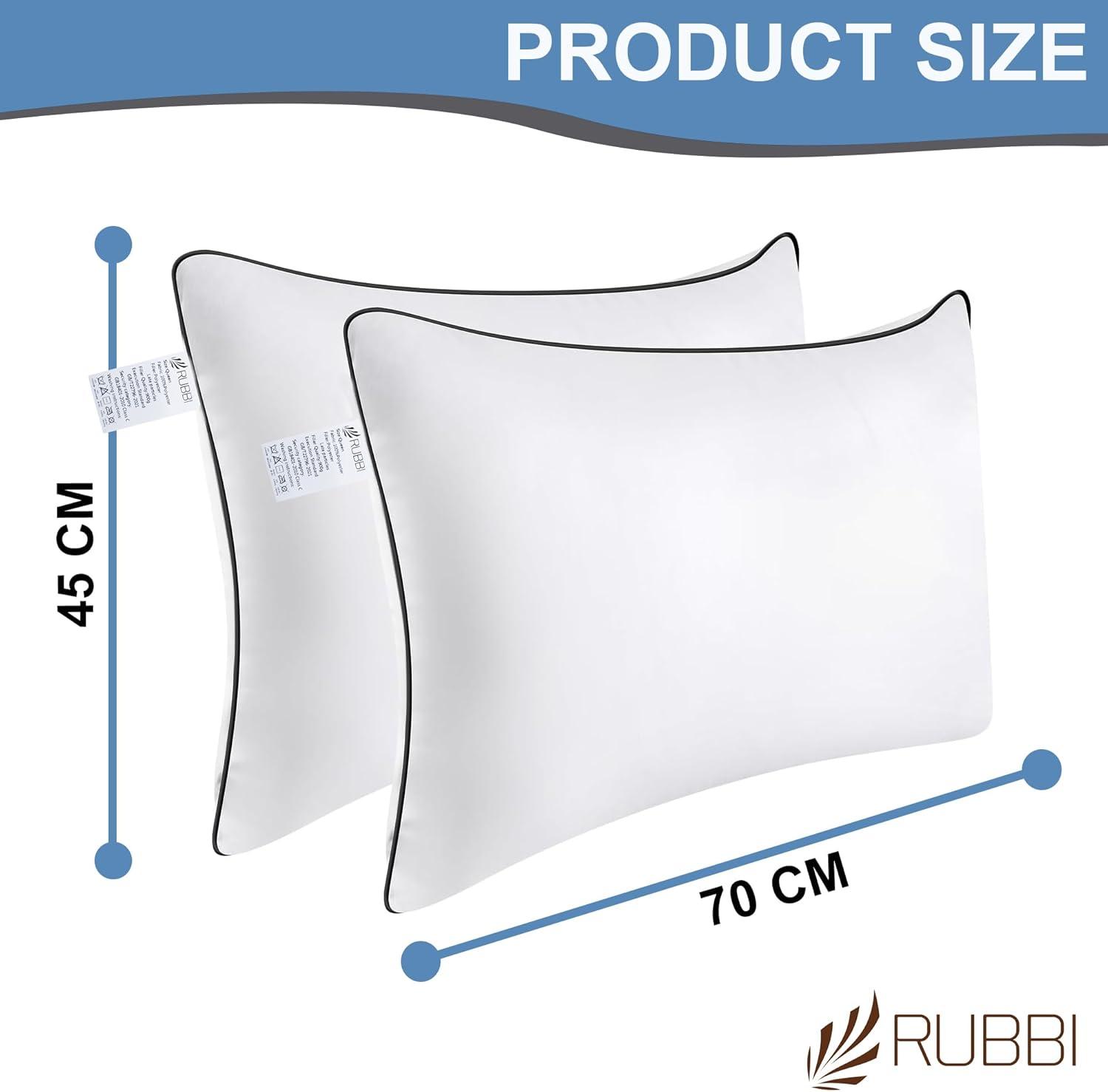 Queen Size White Microfiber Plush Bed Pillows Set