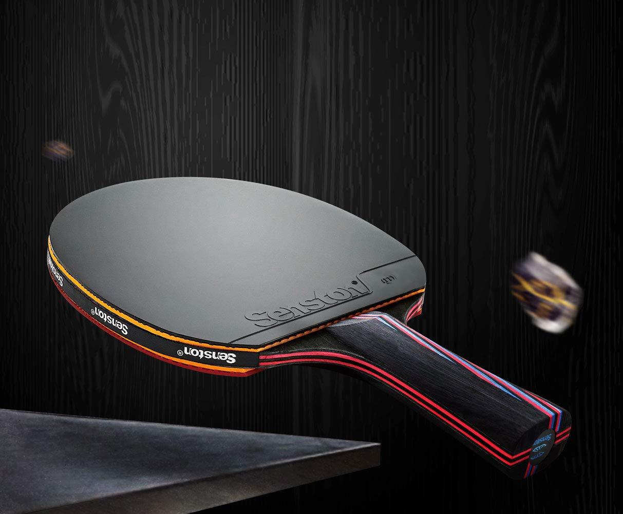 Senston Professional Table Tennis Paddles Advance Intermediate Ping Pong Paddles Set of 2, Table Tennis Racket with Carry Case…