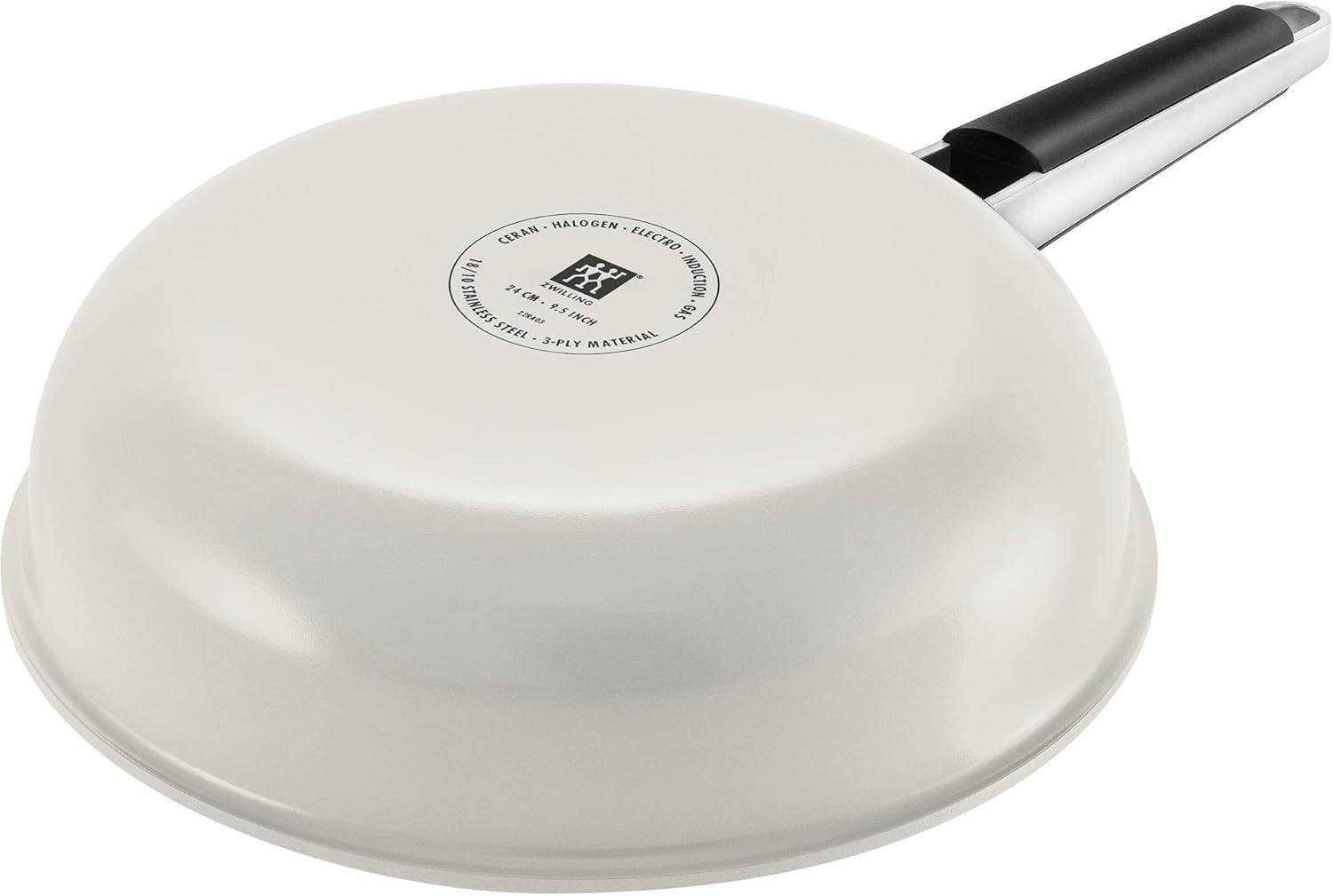 ZWILLING J.A. Henckels ZWILLING Pure 9.5-Inch Stainless Steel Ceramic Nonstick Fry Pan