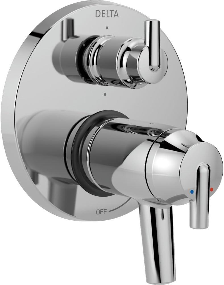 Chrome Stainless Steel Wall-Mounted Shower Lever Trim