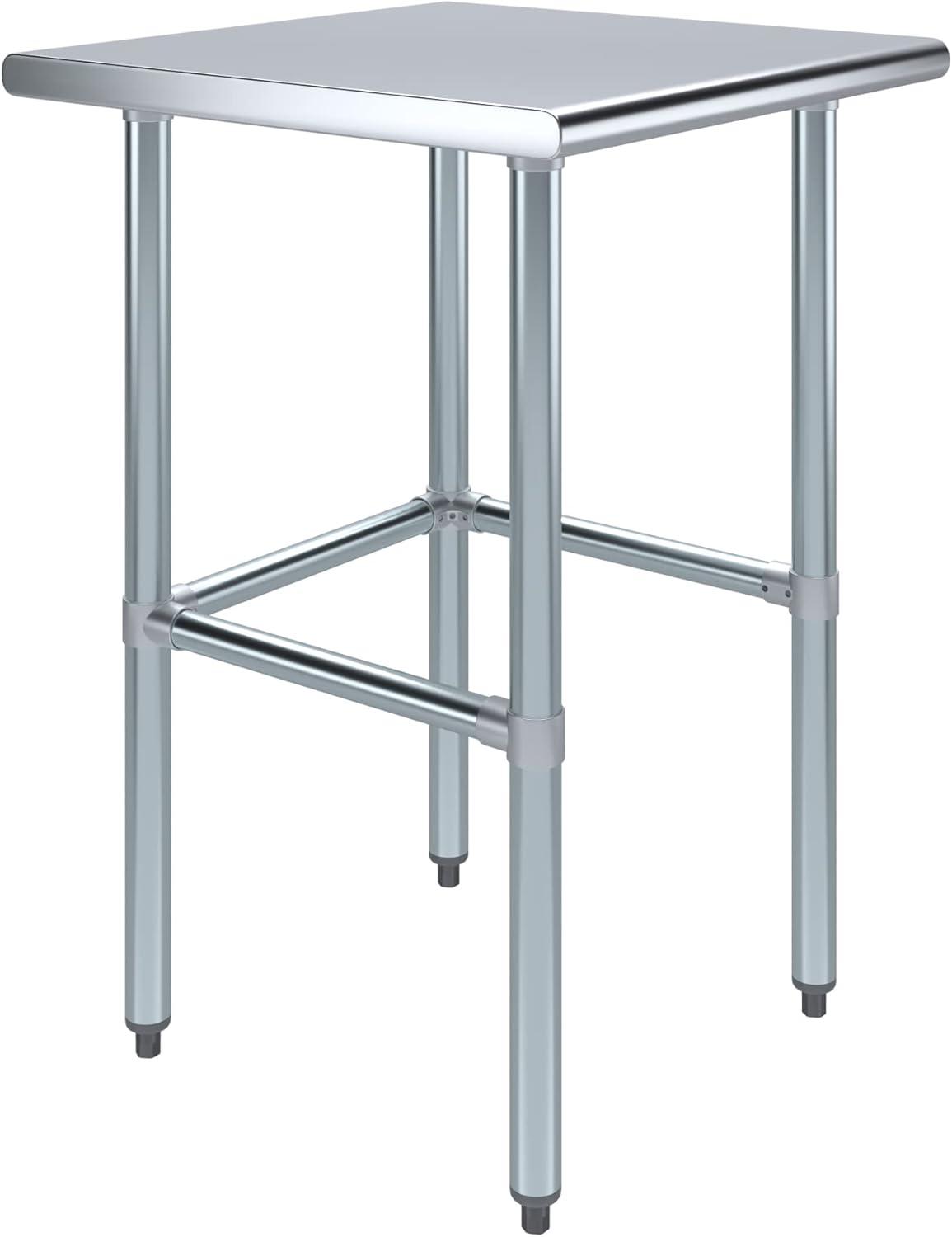 Amgood Stainless Steel Open Base Work Table