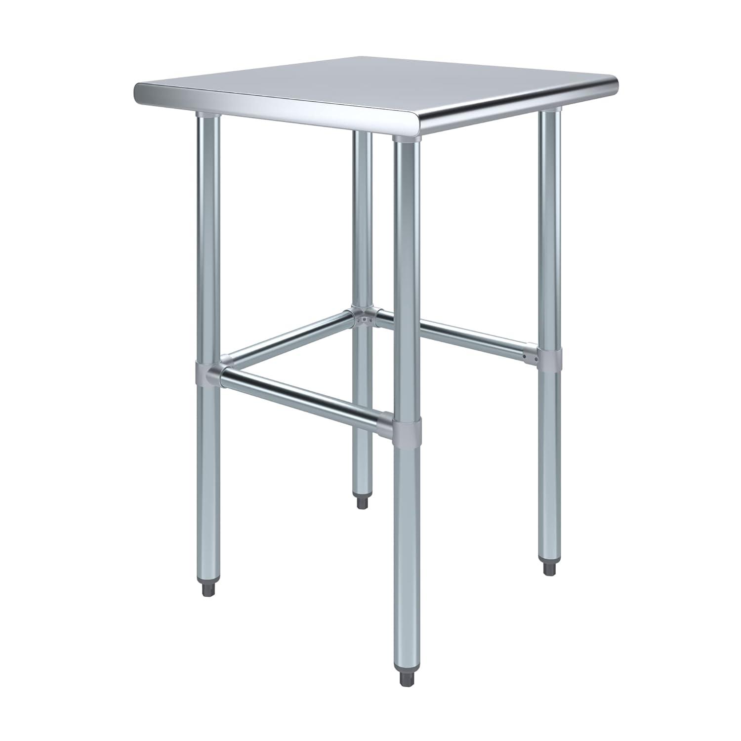 Amgood Stainless Steel Open Base Work Table