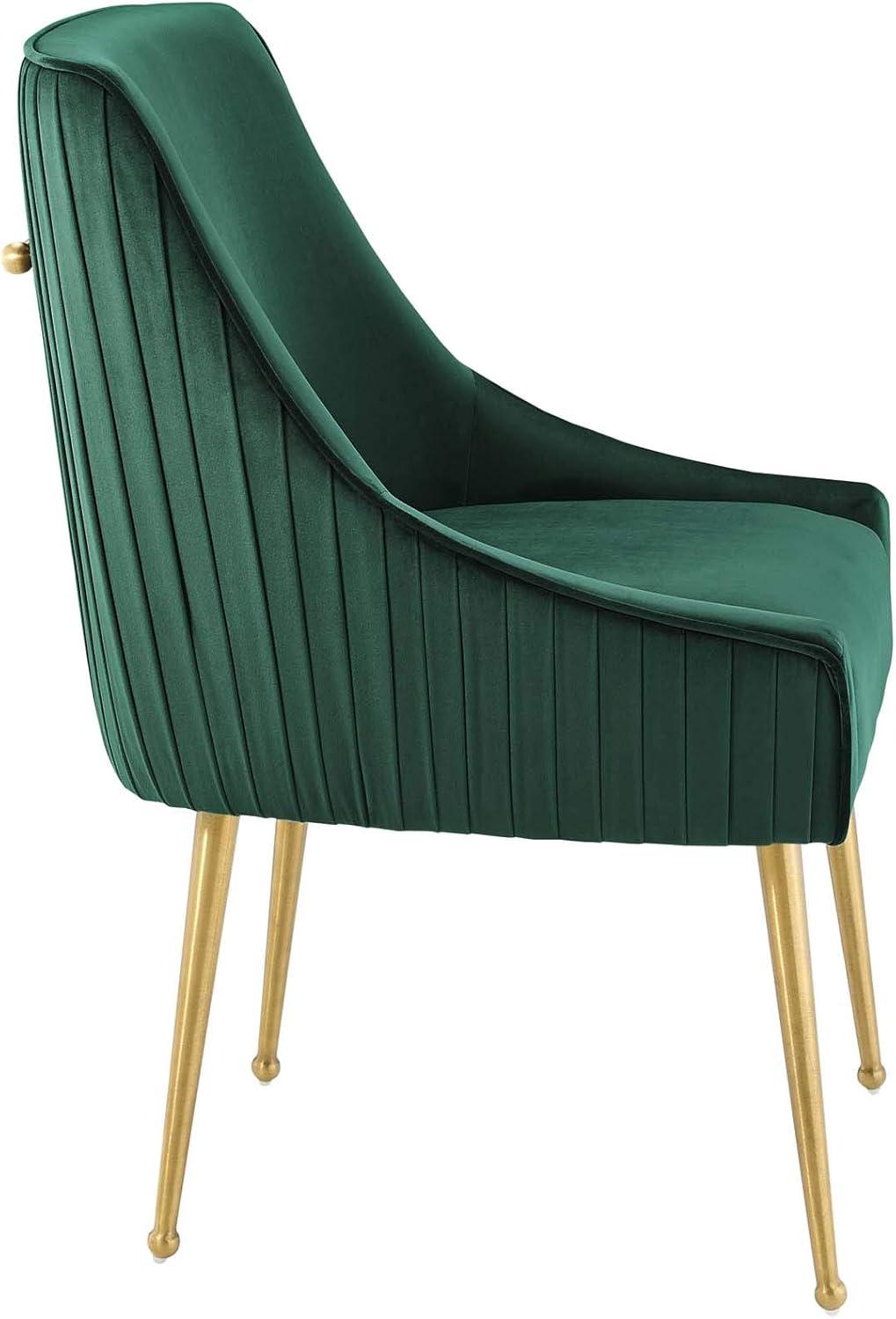 Discern Pleated Back Upholstered Performance Velvet Dining Chair by Modway