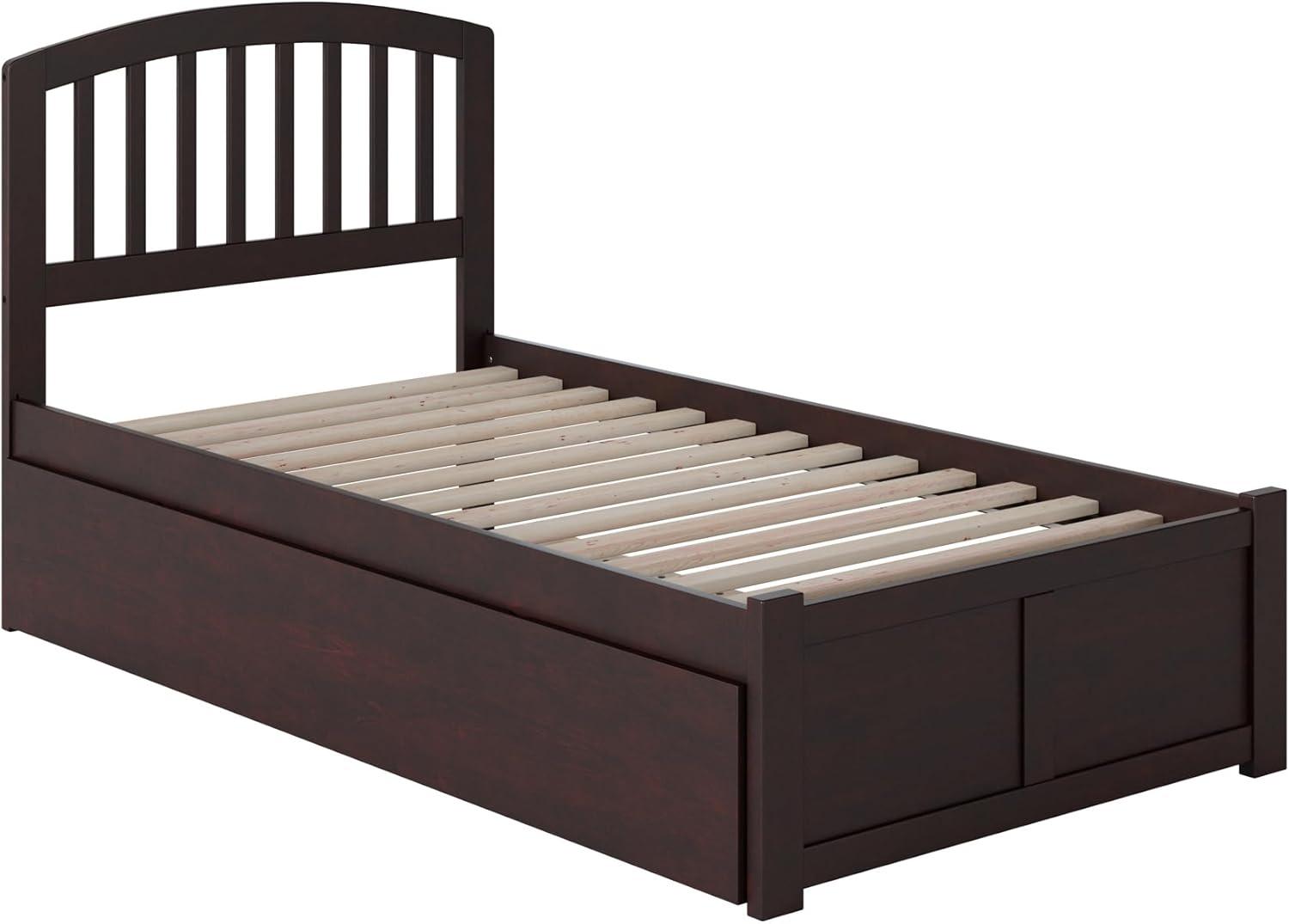 Richmond Twin Extra Long Bed with Footboard and Twin Extra Long Trundle in Espresso