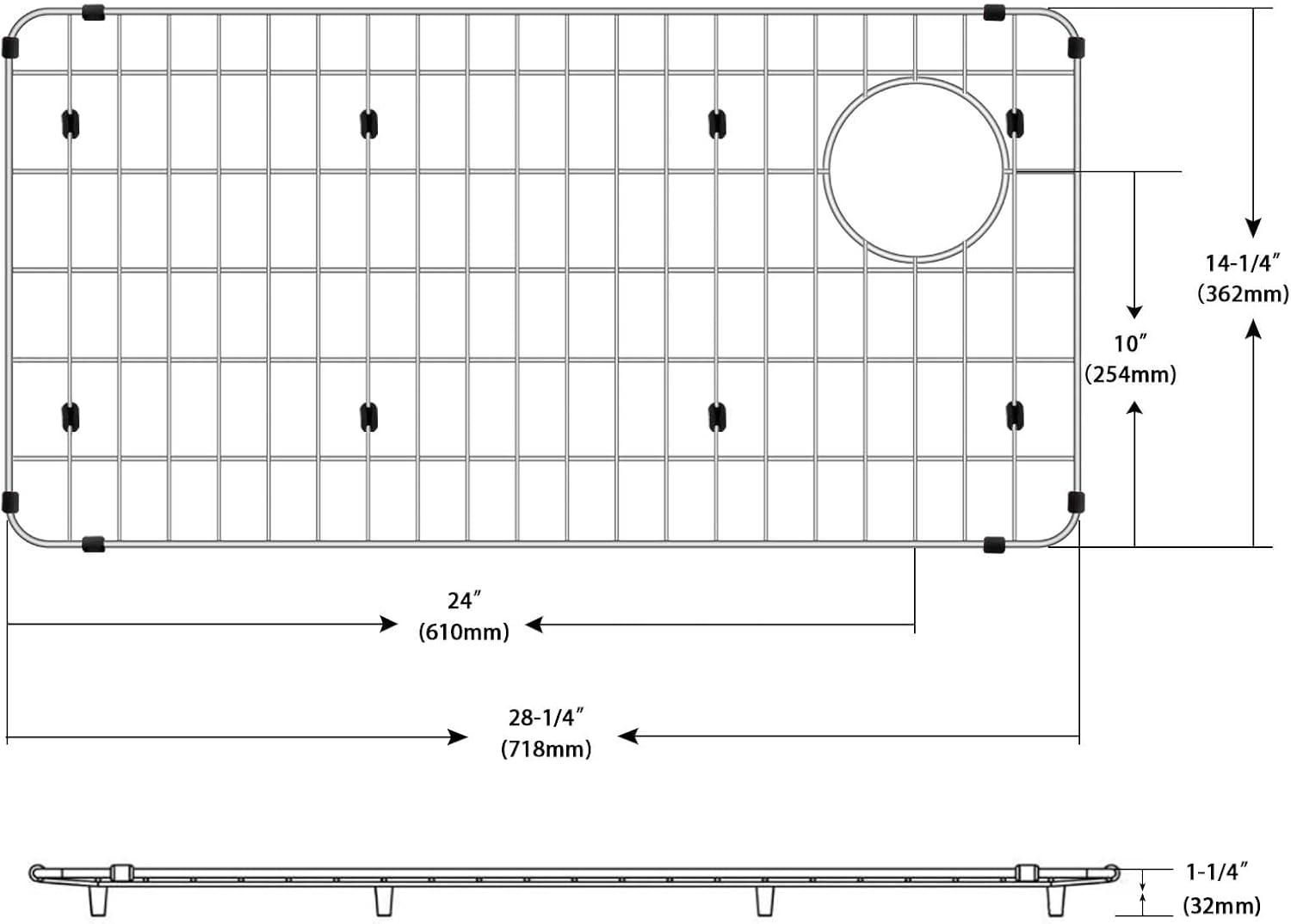 28.25" x 14.25" Sink Grid