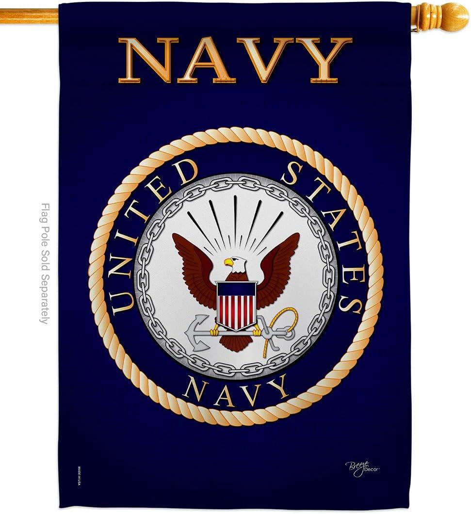 Navy Blue Polyester Military House Flag 28x40