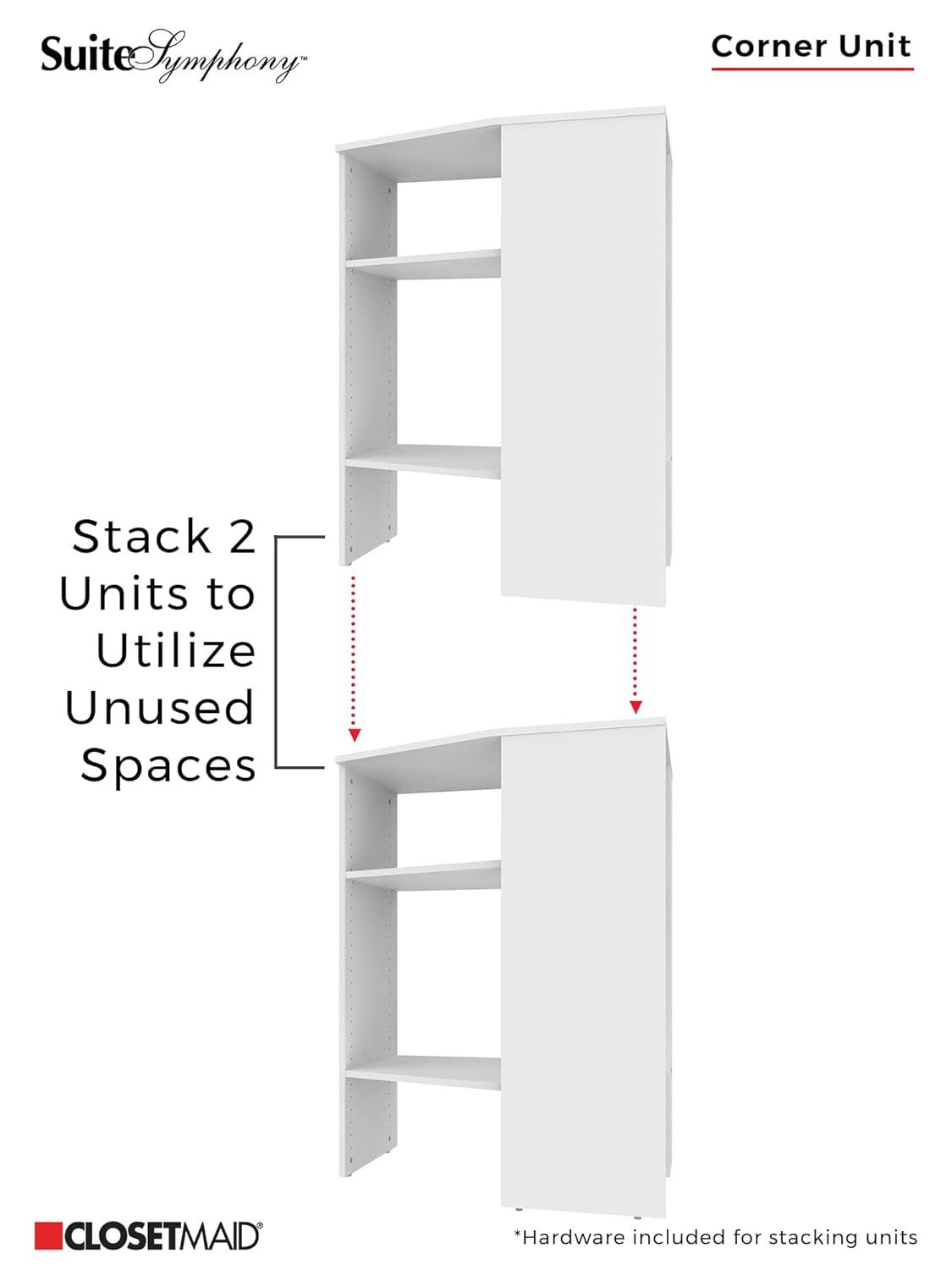 SuiteSymphony 31.75" W Corner Shelf Unit