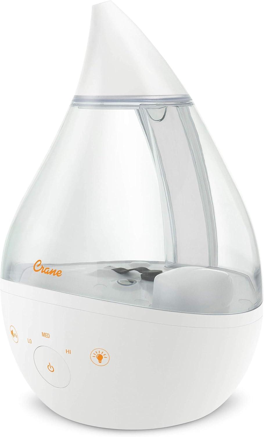 Crane USA Drop 2.0 , 4-in-1 Cool-Mist Humidifier with Aroma Tray & Sound Machine