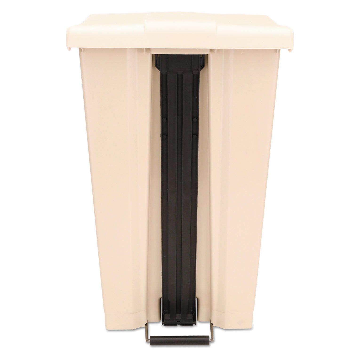 Rubbermaid Commercial Legacy Step-On Receptacle, 23 gal, Polyethylene, Beige