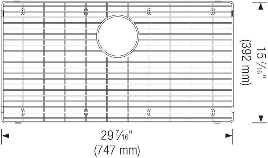 Stainless Steel Bottom Grid for Single Sinks