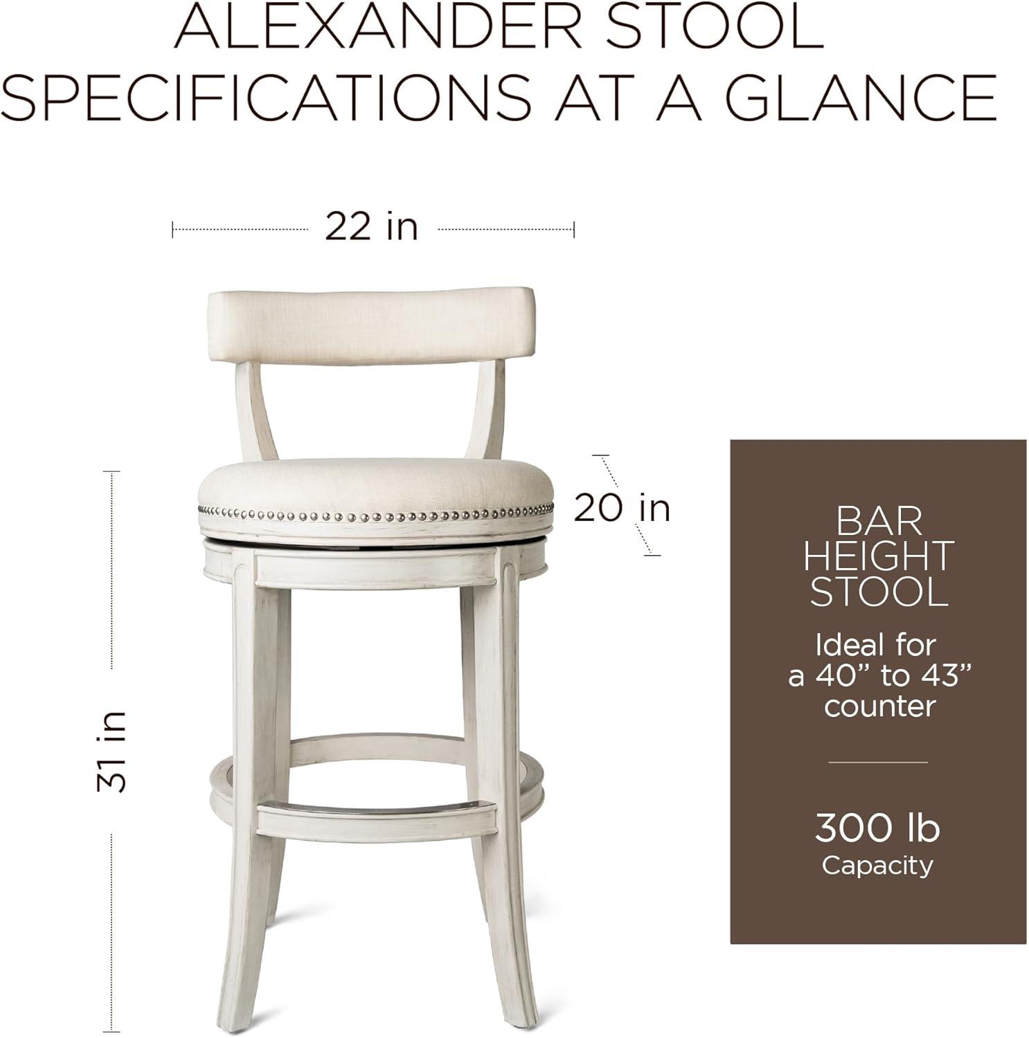 Maven Lane Alexander Counter Stool with Fabric Upholstery