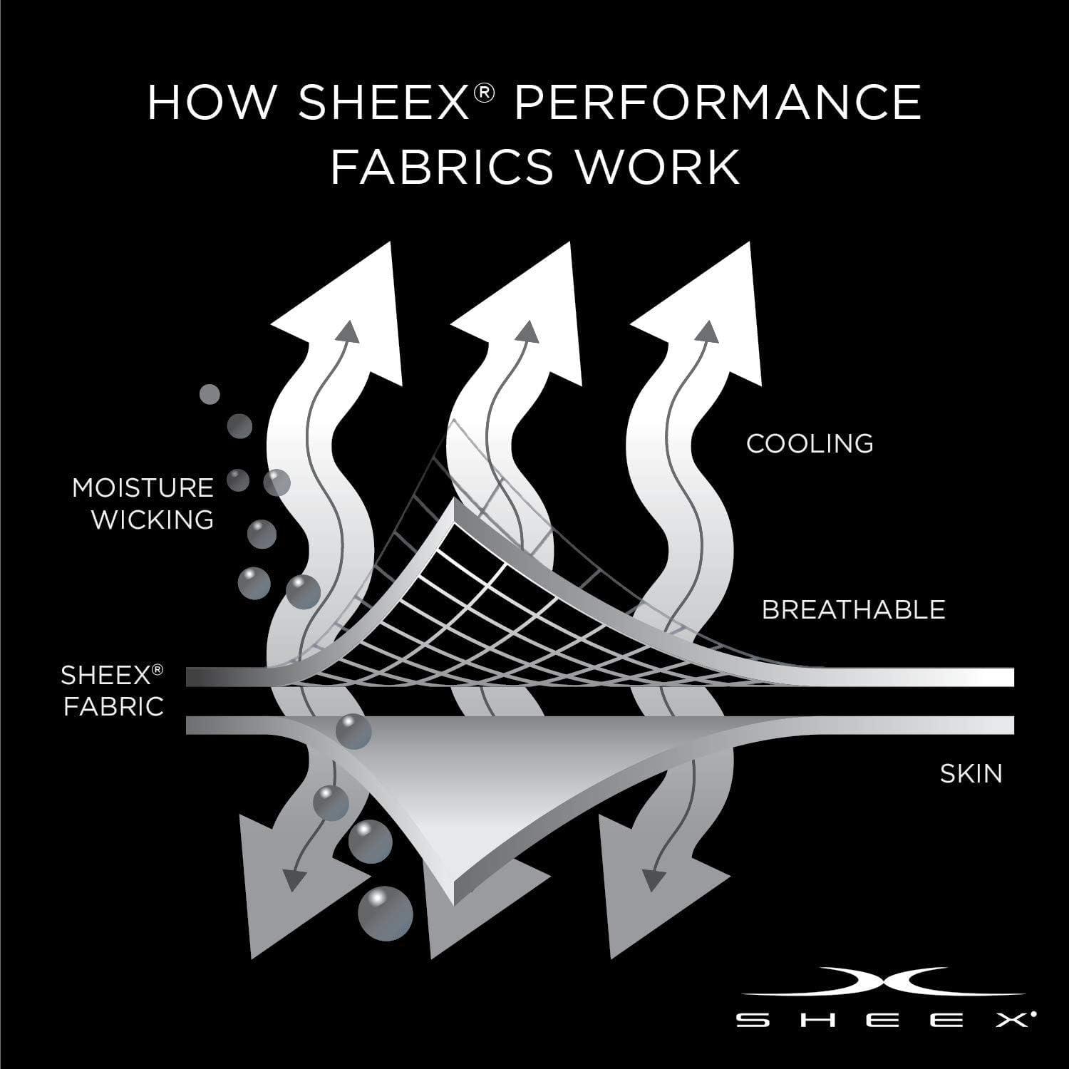 SHEEX Active Comfort Sheet Set with 2 Pillowcases, Queen - Cooling - Breathable - Deep Pocket - Moisture-Wicking, Parchment