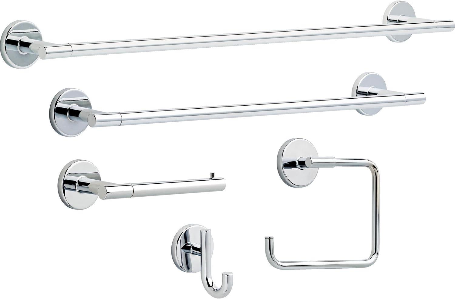 Trinsic 24 in. Double Wall Mount Towel Bar Bath Hardware Accessory