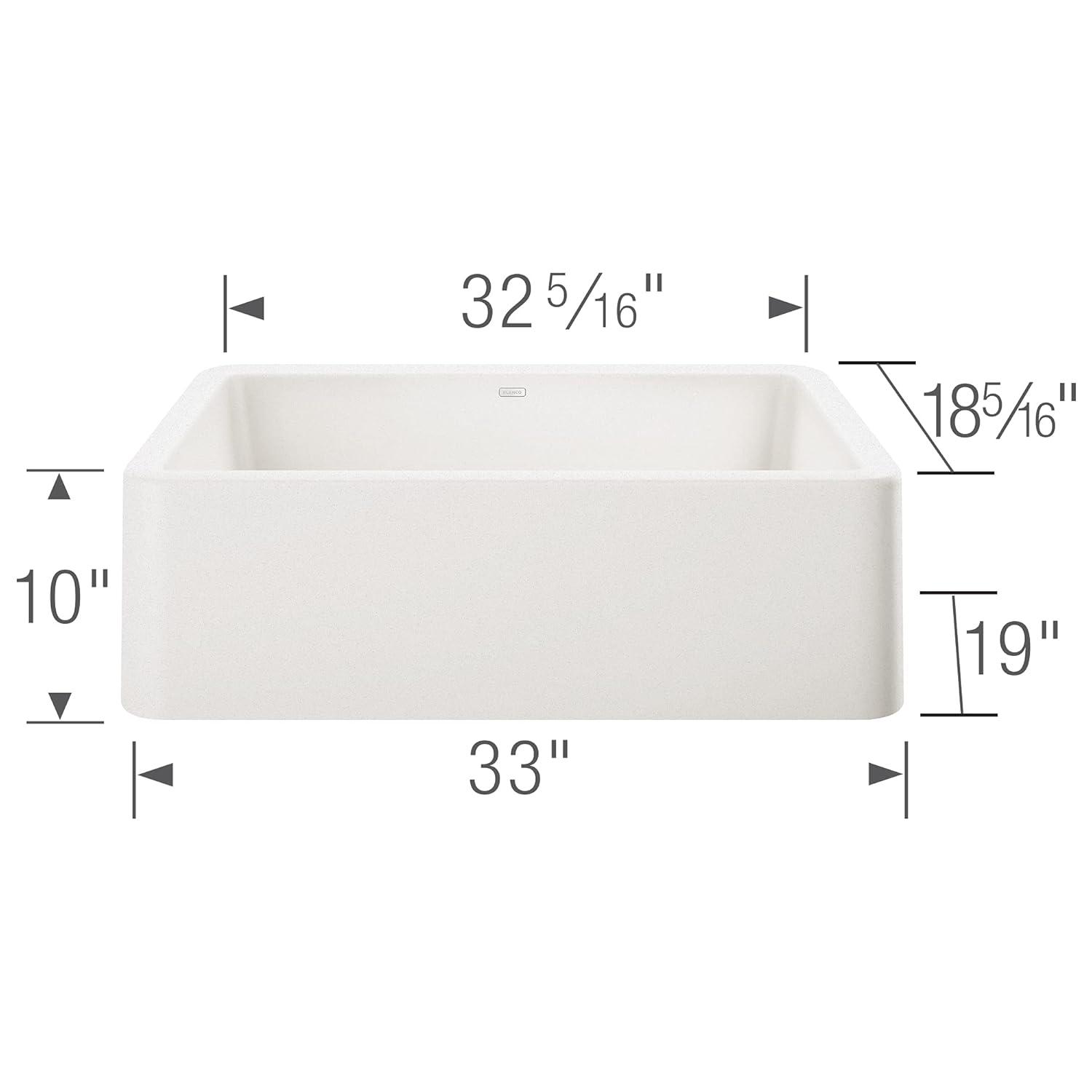 Ikon SILGRANIT 33" L x 19" W Farmhouse Sink