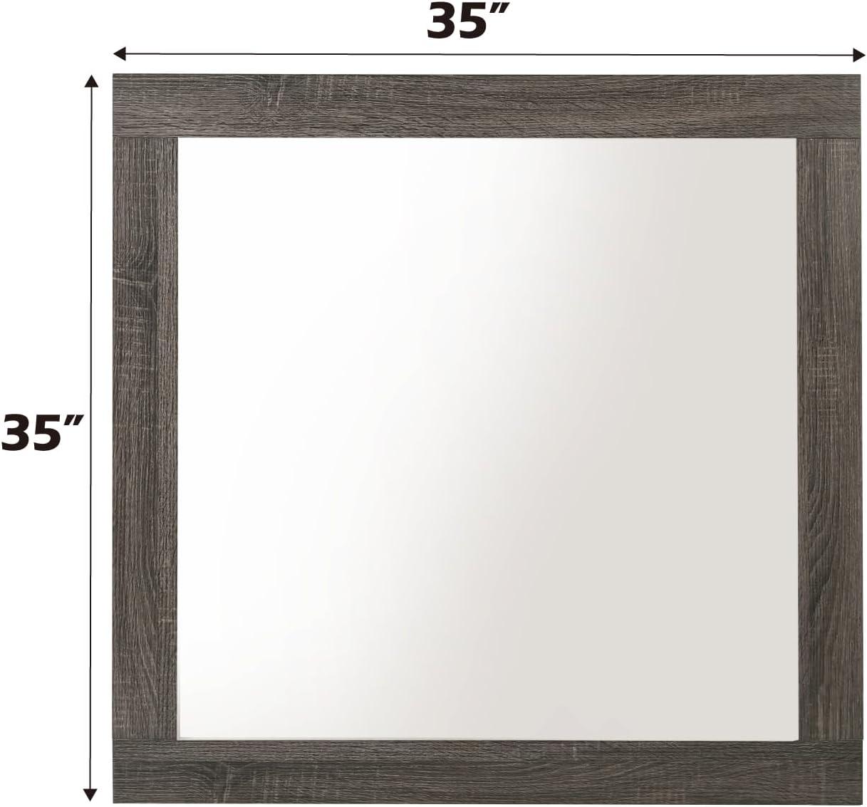 ACME Avantika Mirror in Rustic Gray Oak