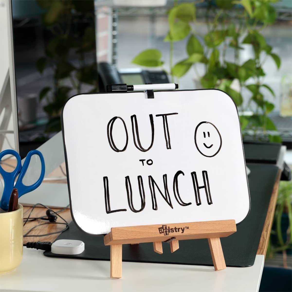 Stein Design Natural Beechwood Display Easel - Elm Finish - Small 7-1/2" x 11" Table Top Easel Stand for Painting, Adjustable A-Frame Construction,