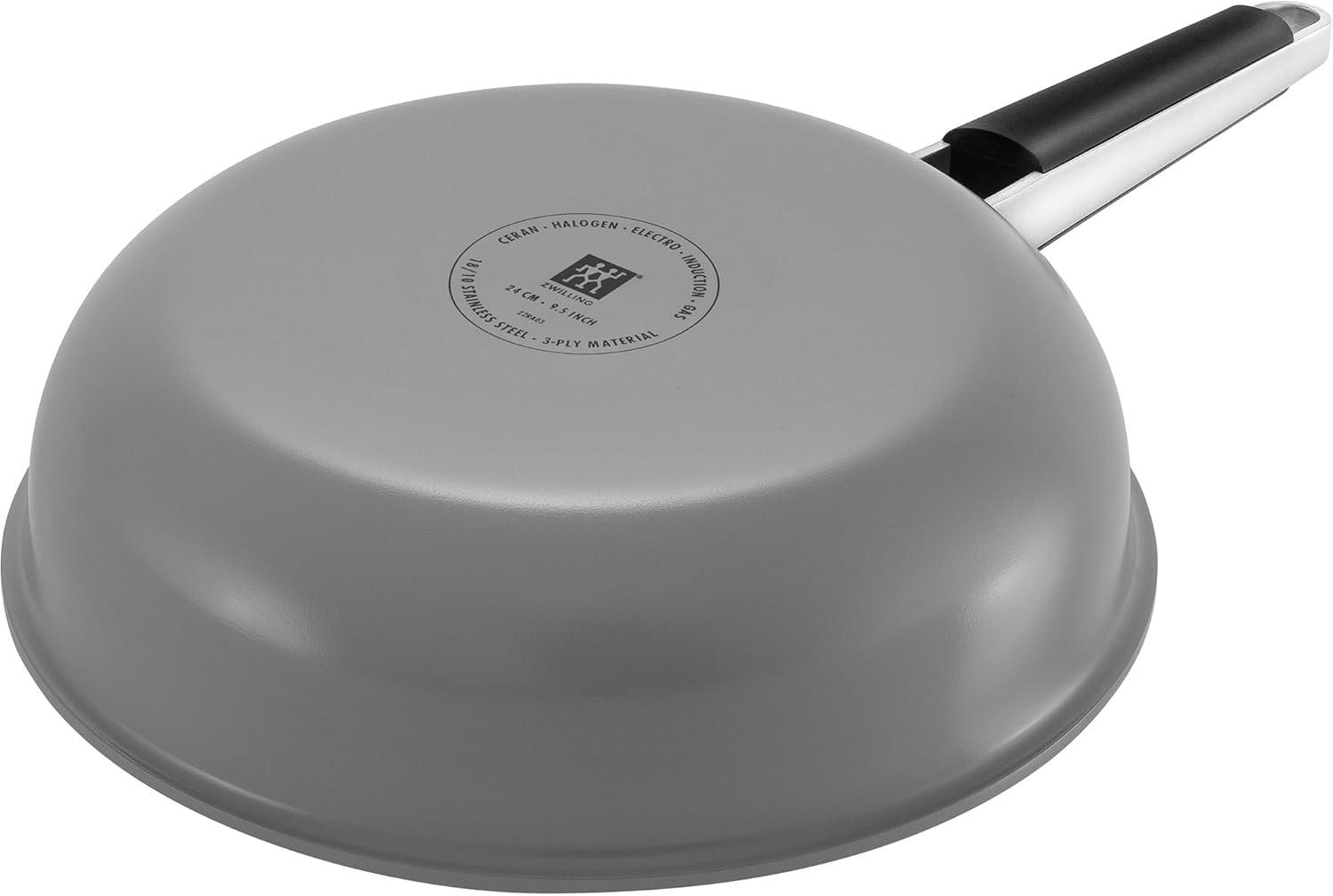 ZWILLING J.A. Henckels ZWILLING Pure 9.5-Inch Stainless Steel Ceramic Nonstick Fry Pan