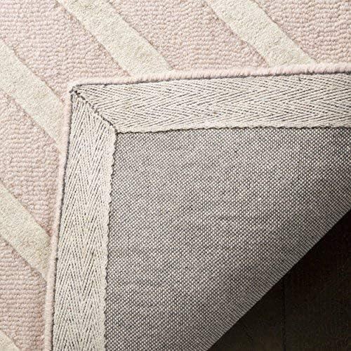 SAFAVIEH Kids X Pattern Wool Area Rug, Pink/Ivory, 3' x 5'