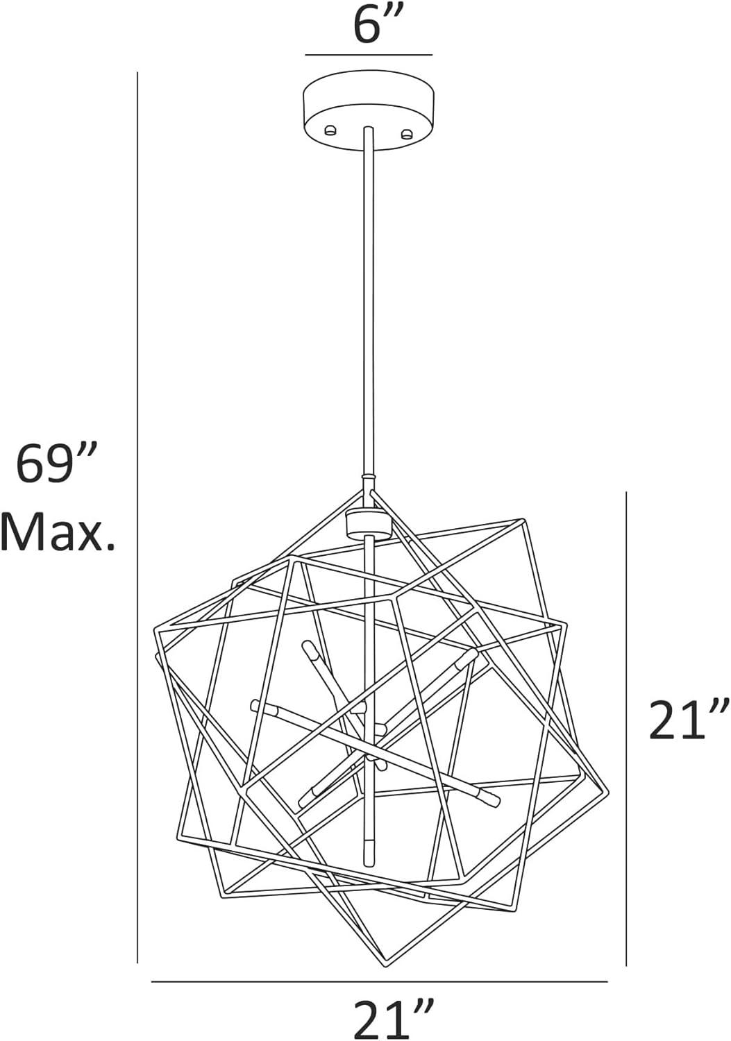 Ezo 7 Light Metal Geometric Chandelier