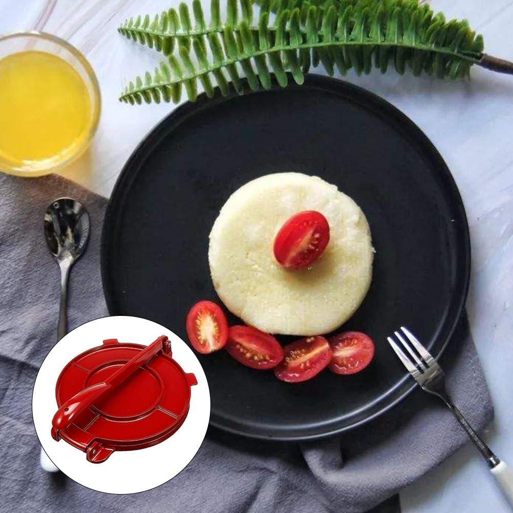 Red Stainless Steel 7.87 Inch Tortilla Press with Non-Stick Surface