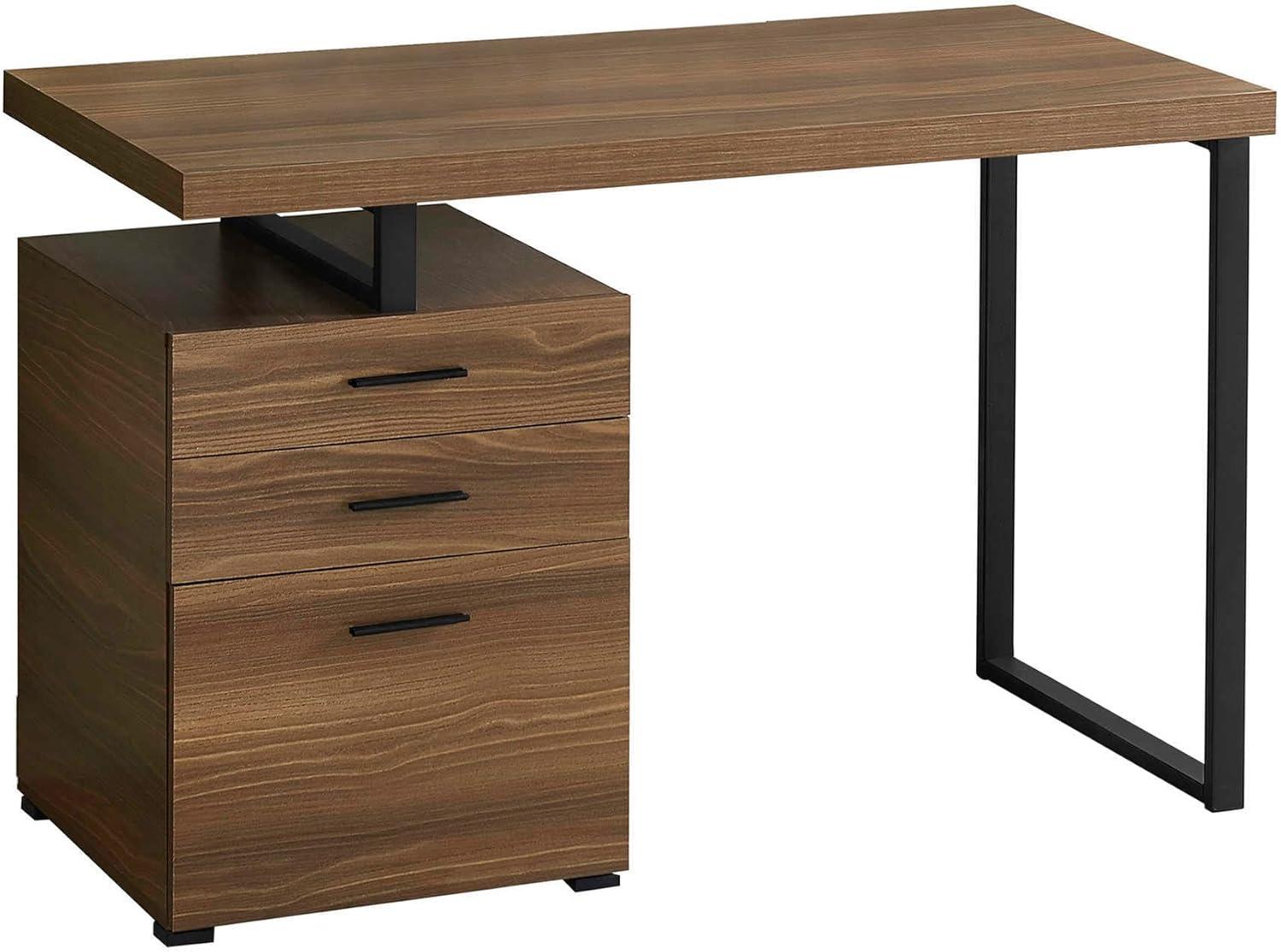 Monarch Specialties Computer Desk, Home Office, Laptop, Storage Drawers, 48"L, Work, Walnut Laminate