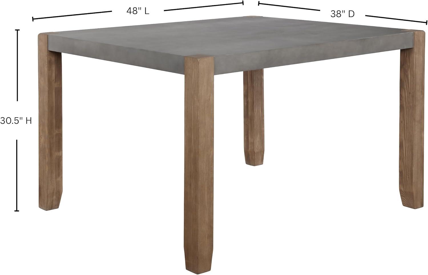 Alaterre Newport 30"H Faux Concrete and Wood Loft Dining Table