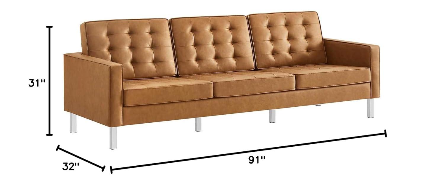 Modway Loft Tufted Vegan Leather Sofa by Modway