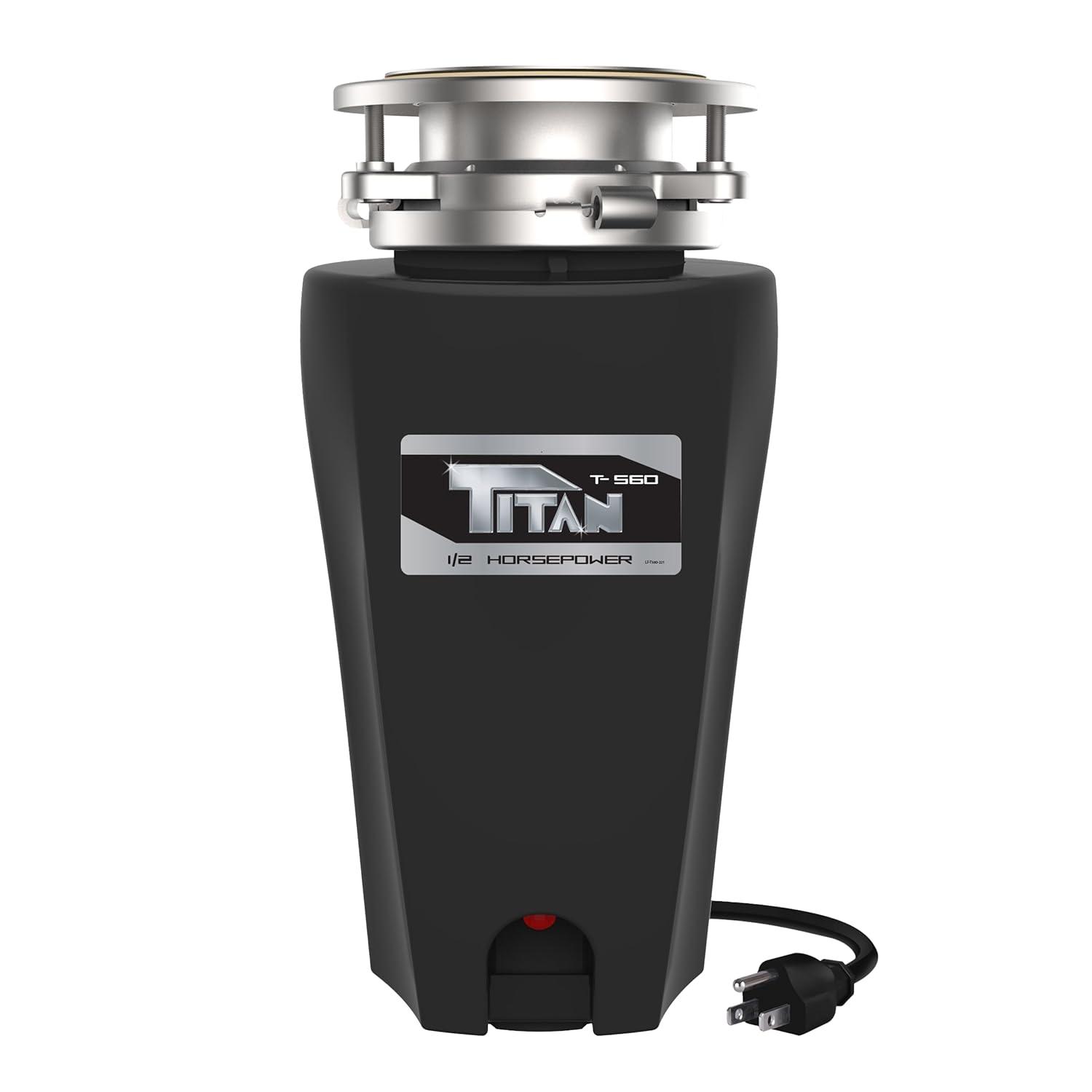 Titan TITAN 1/2 HP Compact Garbage Disposal, Continuous Feed