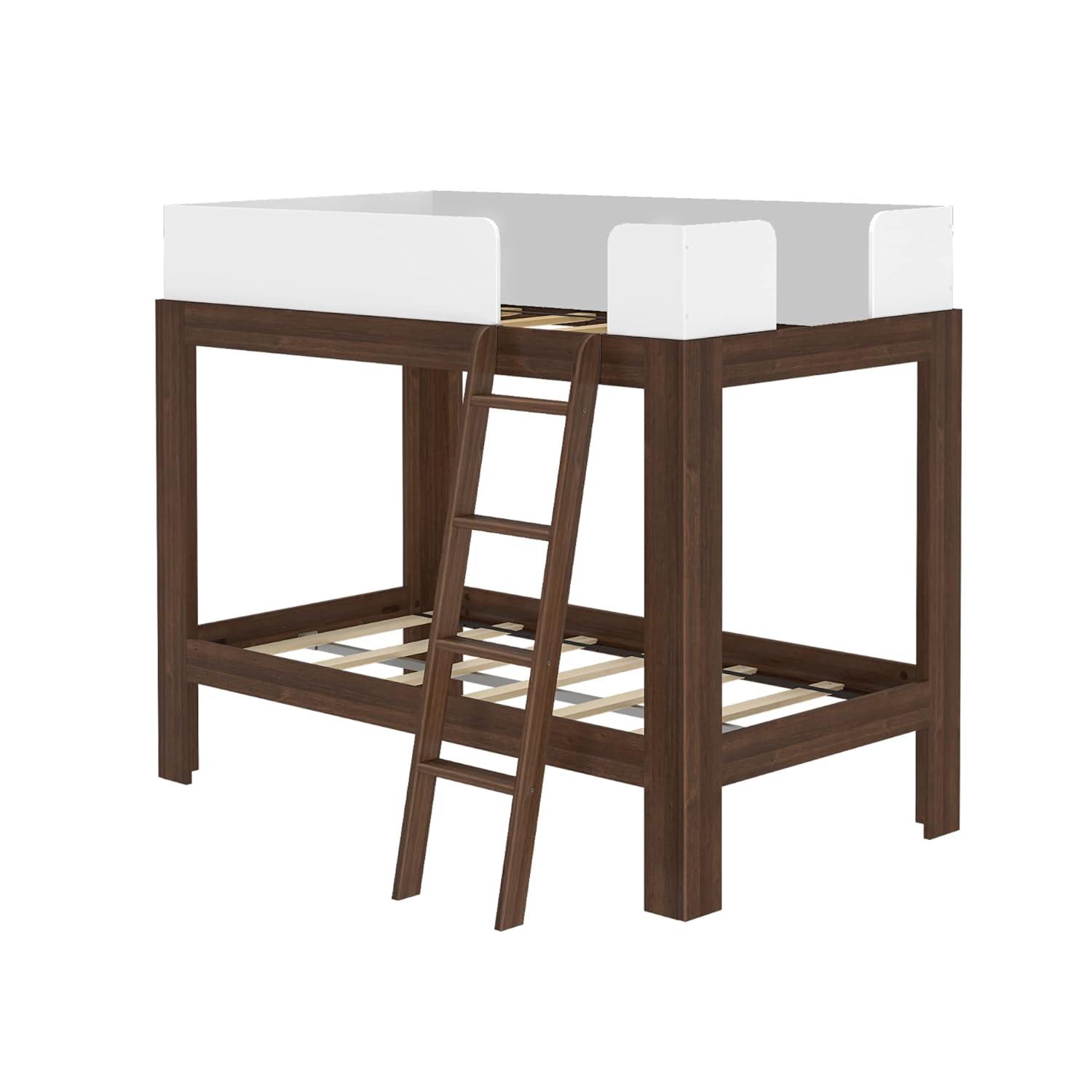 Max & Lily Twin Loft Bed, Mid-Century Modern Solid Wood High Loft Beds for Kids