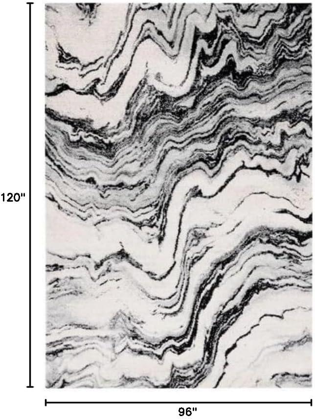 Tulum TUL274 Power Loomed Area Rug - Ivory/Black - 8'x10' - Safavieh.