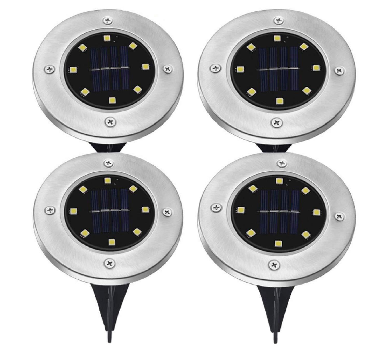 4 Pack Solar Outdoor Light - Wireless Patio Garden Landscape Lamp