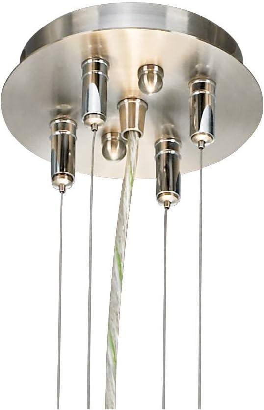 Possini Euro Design Brushed Nickel Pendant Chandelier 24" Wide Modern White Canvas Drum Shade 4-Light Fixture for Dining Room House Kitchen Island