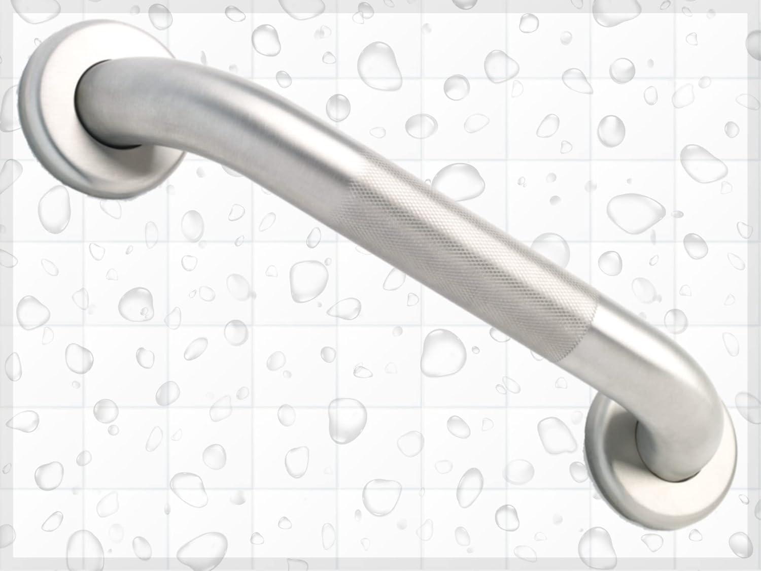 1.5" Dia Bathroom Safety Grab Bar - ADA Handrail Shower Toilet Home/304 Stainless Steel/Knurled/ 16"