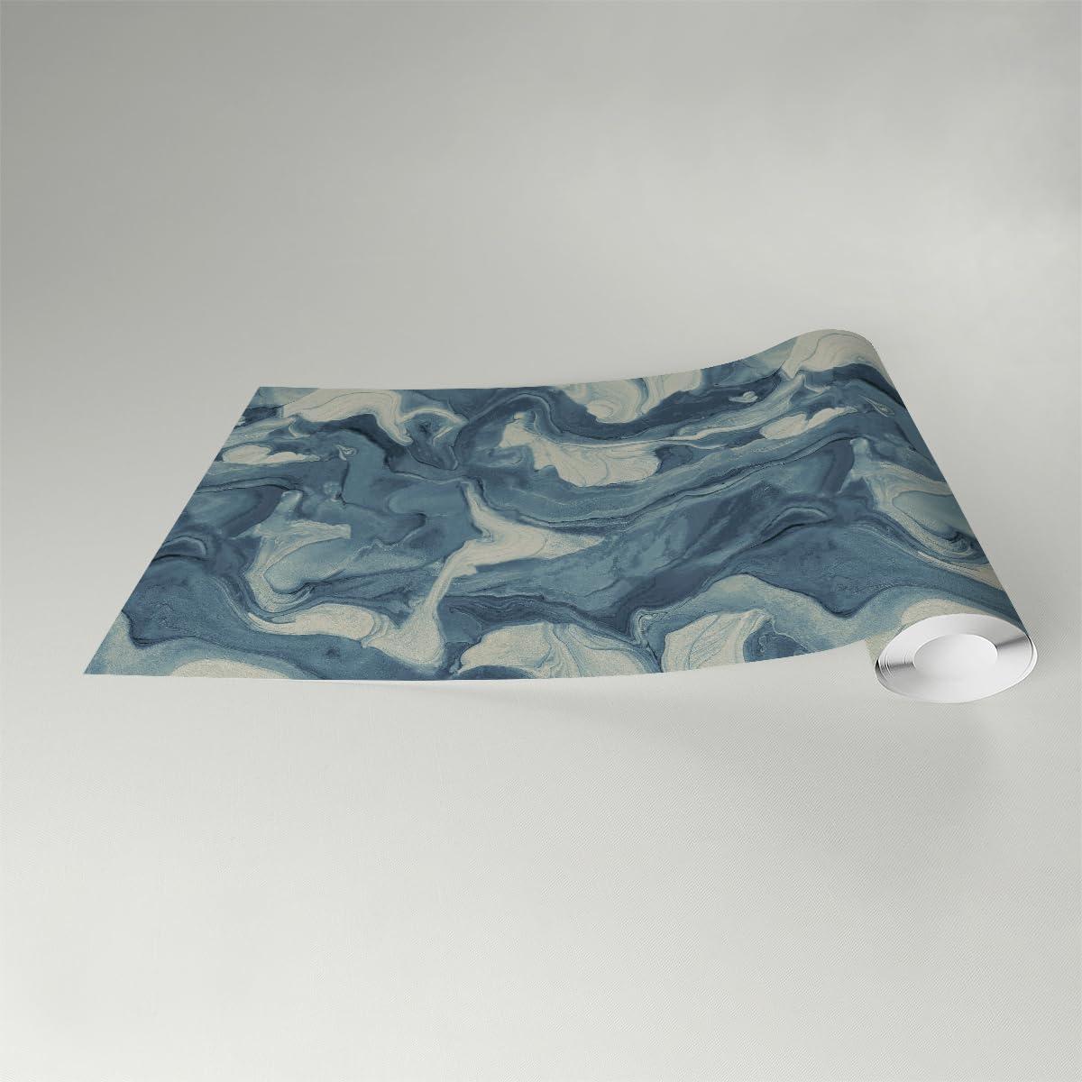 Surface Style - Peel and Stick Wallpaper, Abstract Wallpaper for Bedroom, Powder Room, Kitchen, Vinyl, 30.75 Sq Ft Coverage (Quarry Collection, Horizon)