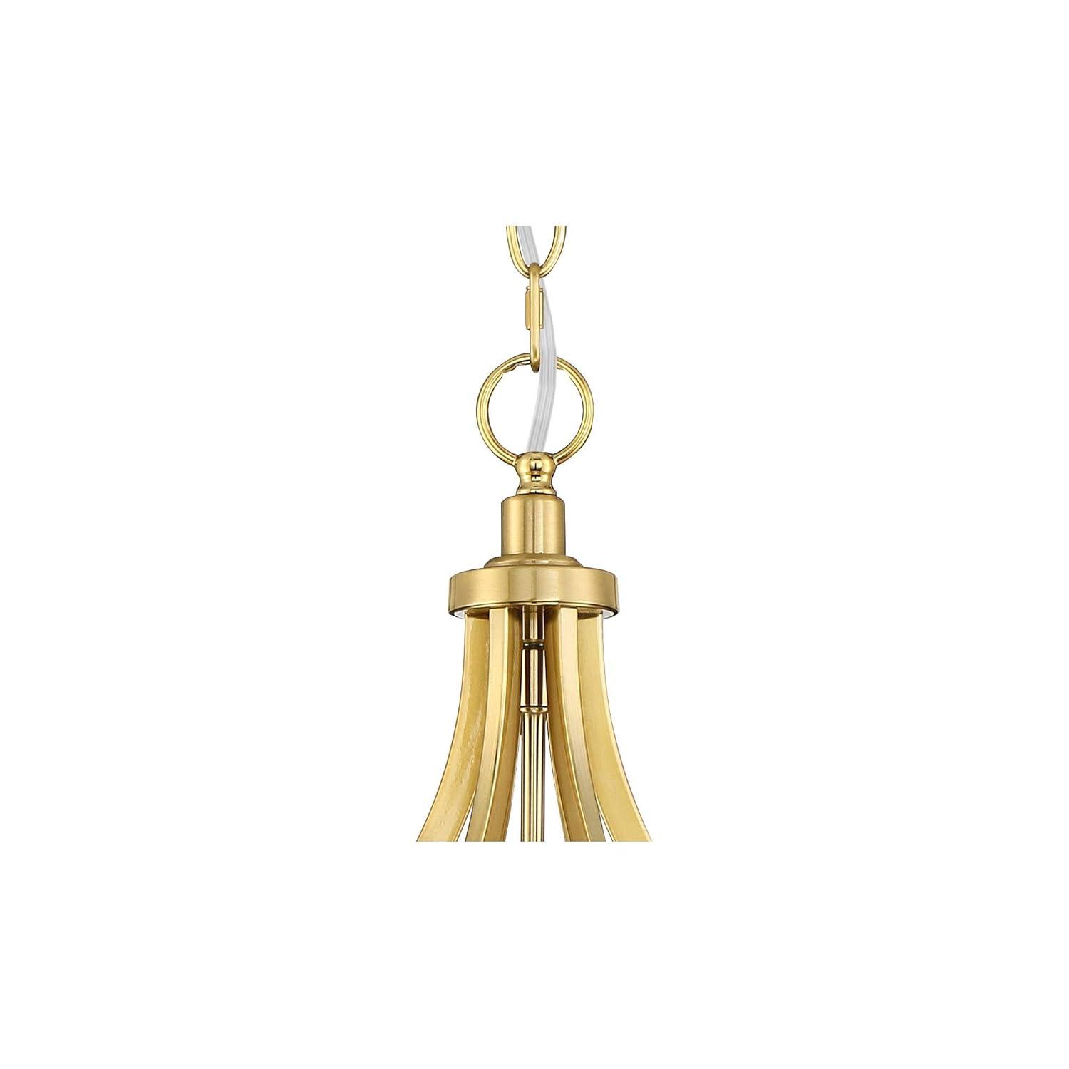 Possini Euro Design Sydney Warm Brass Drum Chandelier 25" Wide Modern Clear Gold Organza Shade 6-Light Fixture for Dining Room House Kitchen Island
