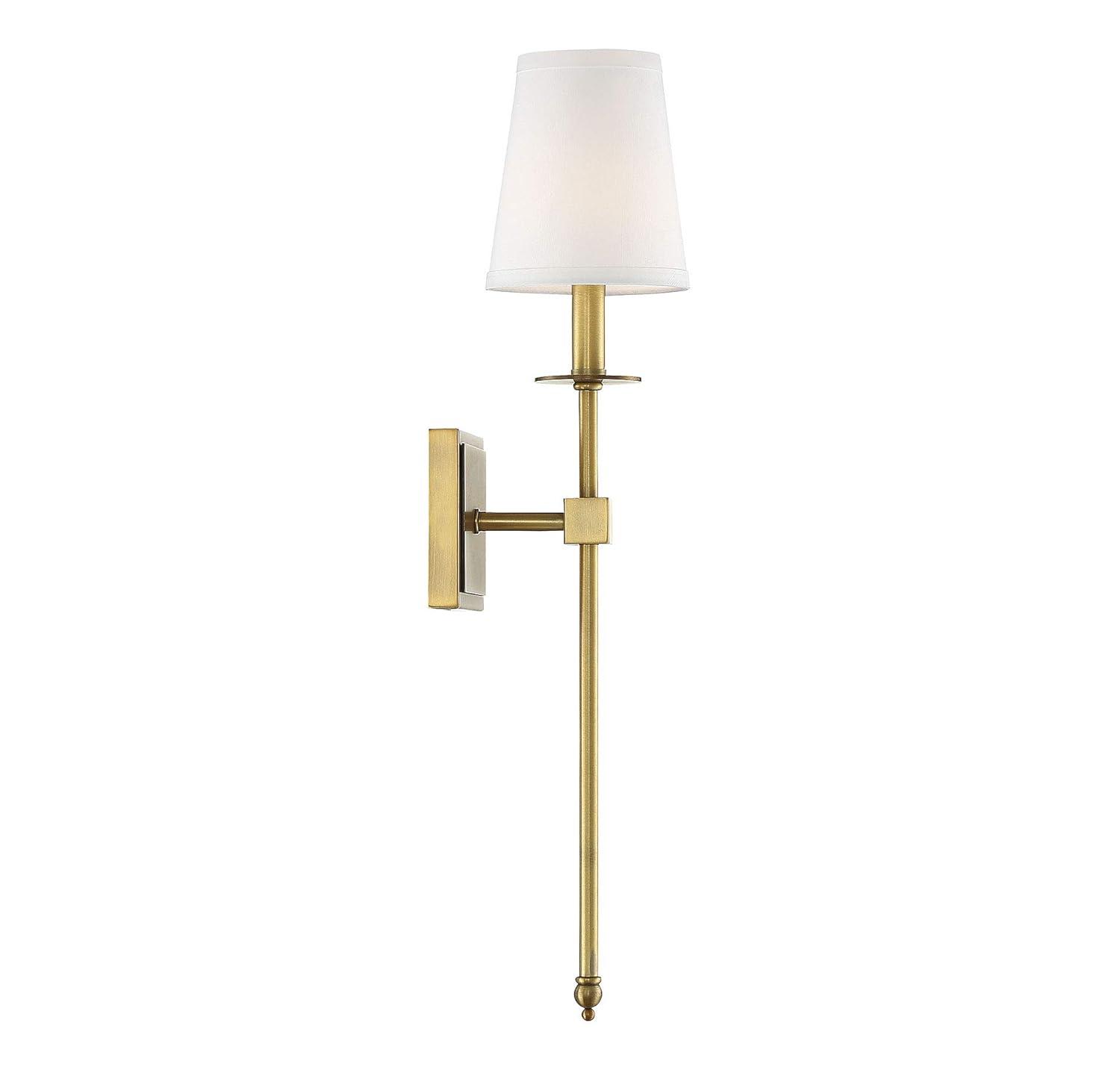 Monroe Transitional 1-Light Dimmable Sconce in Warm Brass
