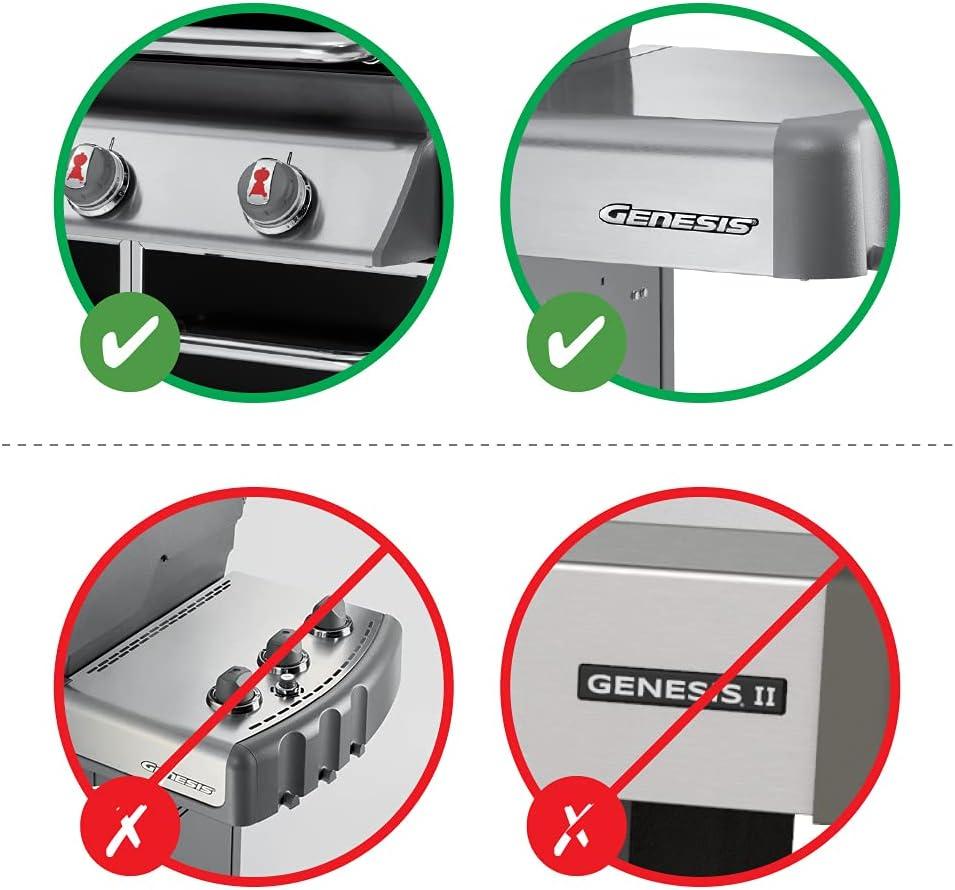 Weber 7620 Stainless Steel Flame Tamer Flavorizer Bars For Genesis 300 Series Gas Grills W/ Front Mounted Control Panel - 5-Pieces