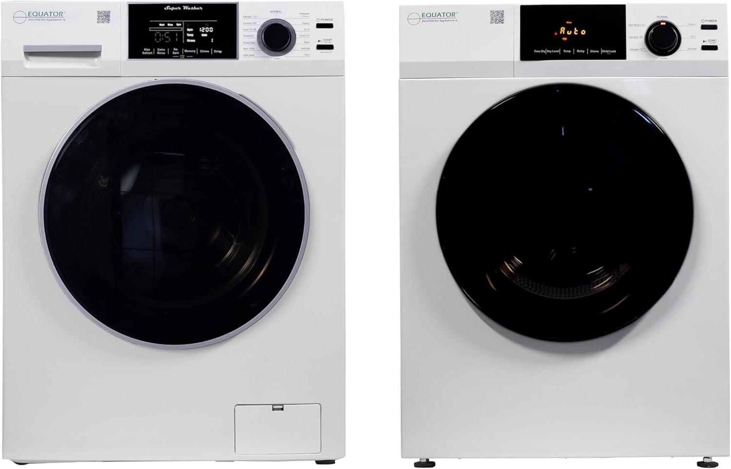 Equator DELUXE LAUNDRY SET Digital Washer 1.9cf 110V Vented Dryer 4cf 110V (Side by Side)