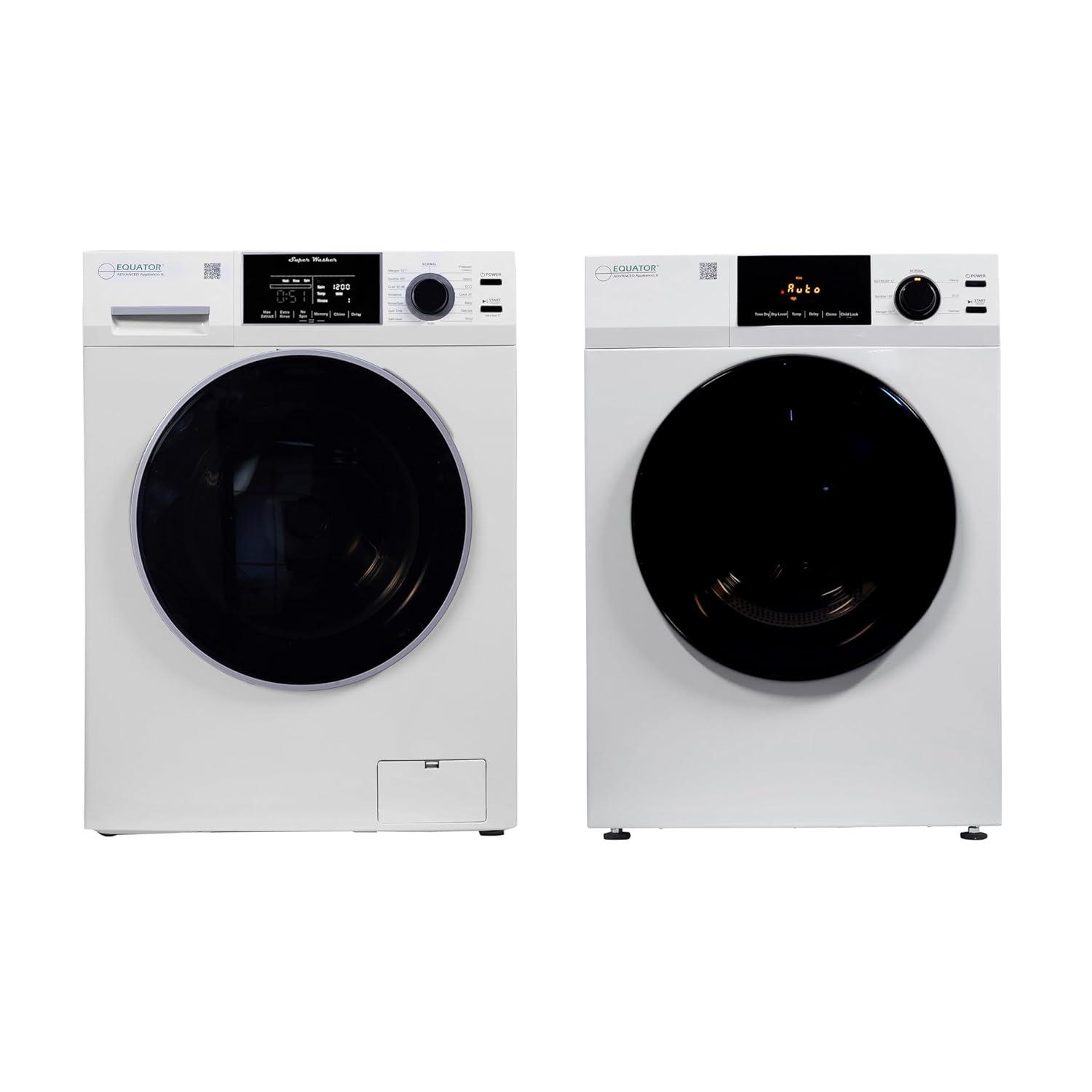 Equator DELUXE LAUNDRY SET Digital Washer 1.9cf 110V Vented Dryer 4cf 110V (Side by Side)