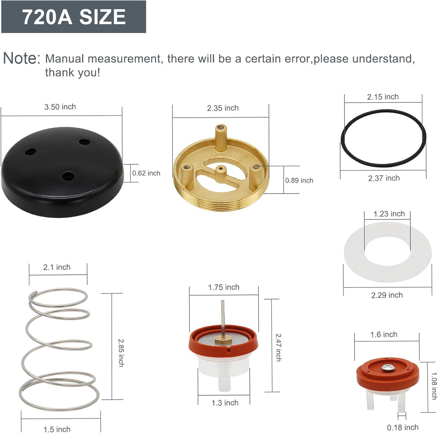 Stainless Steel and Plastic Pressure Vacuum Breaker Repair Kit