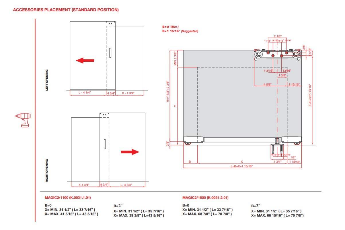 Magic 2 Wall Mount Sliding System For Wood Doors