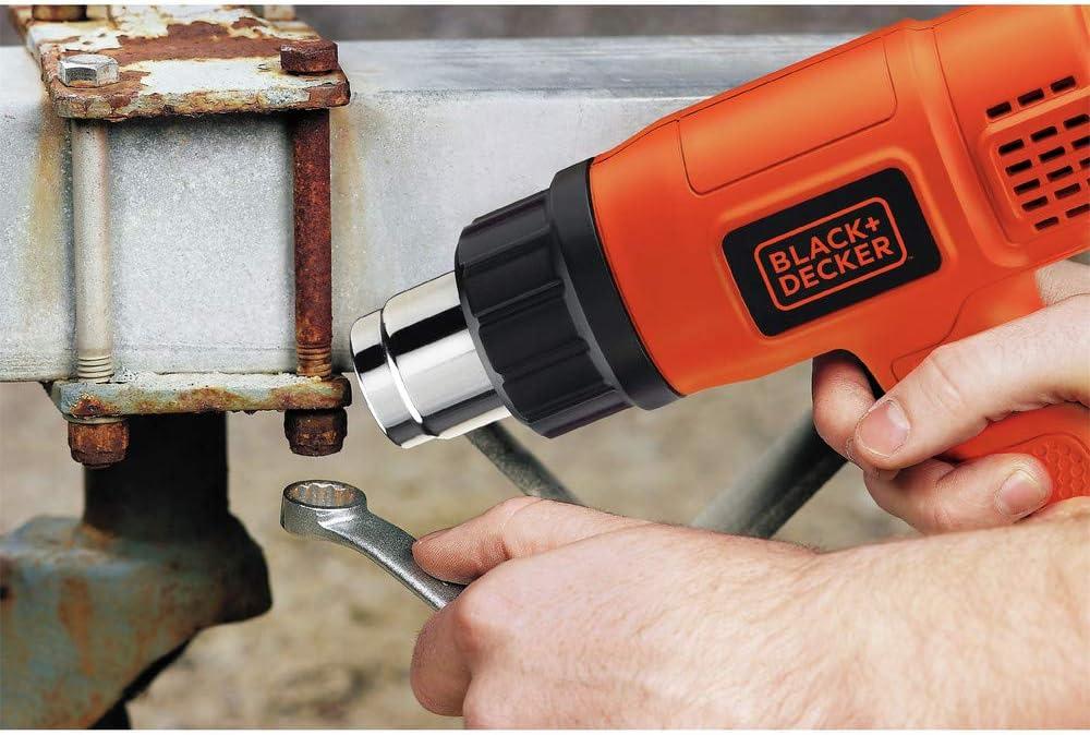 BLACK+DECKER HG1300 1350 W 120 V Corded Heat Gun, with 2 Temperature Settings, Orange