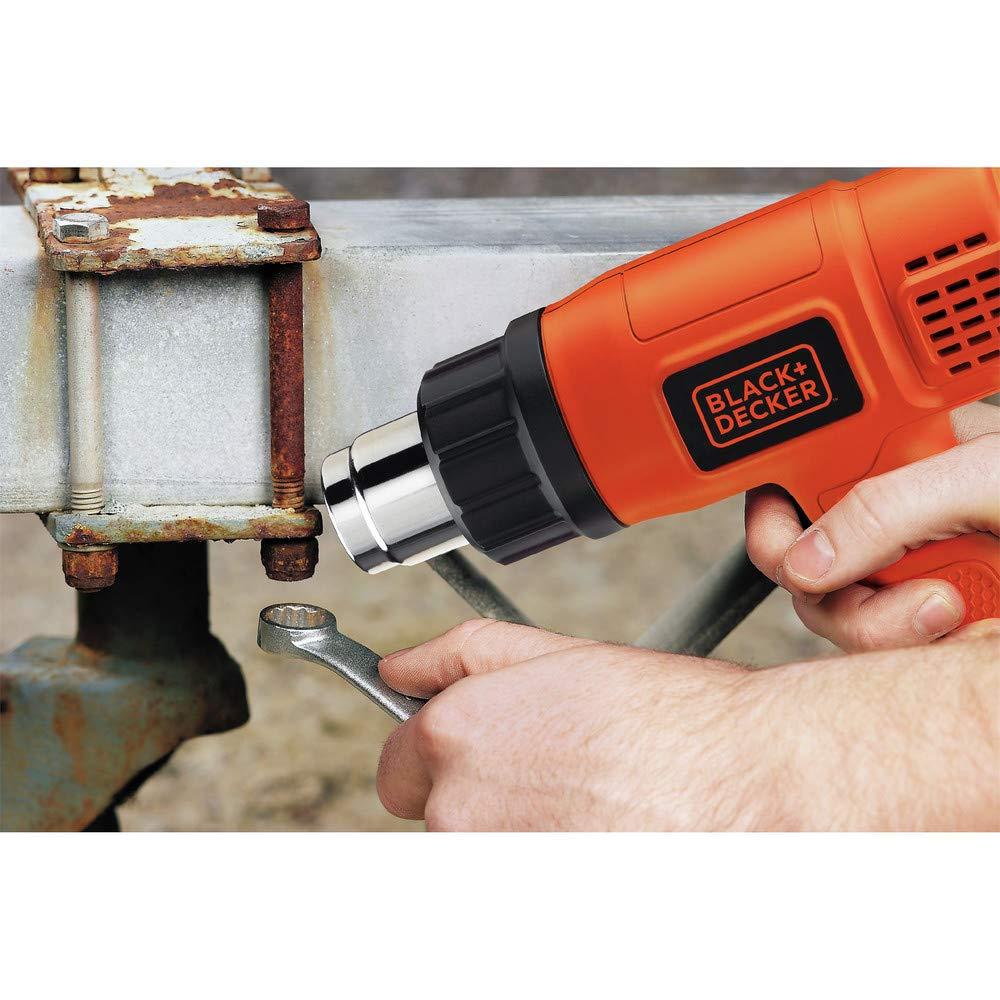 BLACK+DECKER HG1300 1350 W 120 V Corded Heat Gun, with 2 Temperature Settings, Orange