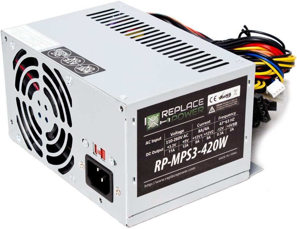 420W 420 Watt ATX Power Supply Replacement for HP Bestec ATS-100, ATS-150, ATX-1953D, ATX-1956D, ATX-1956-B1, ATX-1956F,